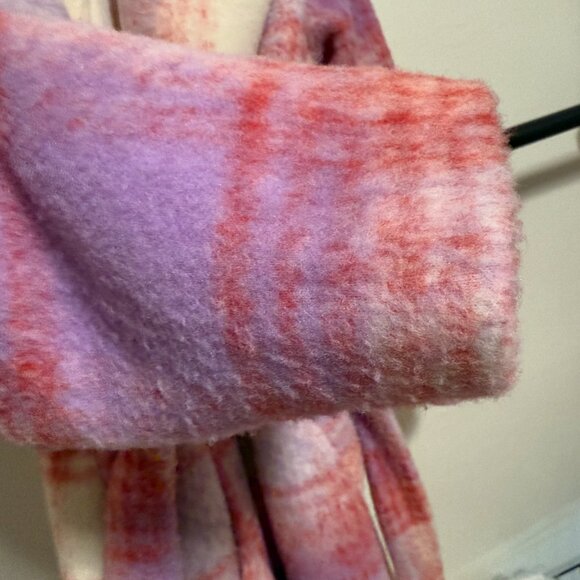 Anthropologie Hutch Pink & Purple Plaid Tie-Waist Coat Medium - Picture 10 of 16